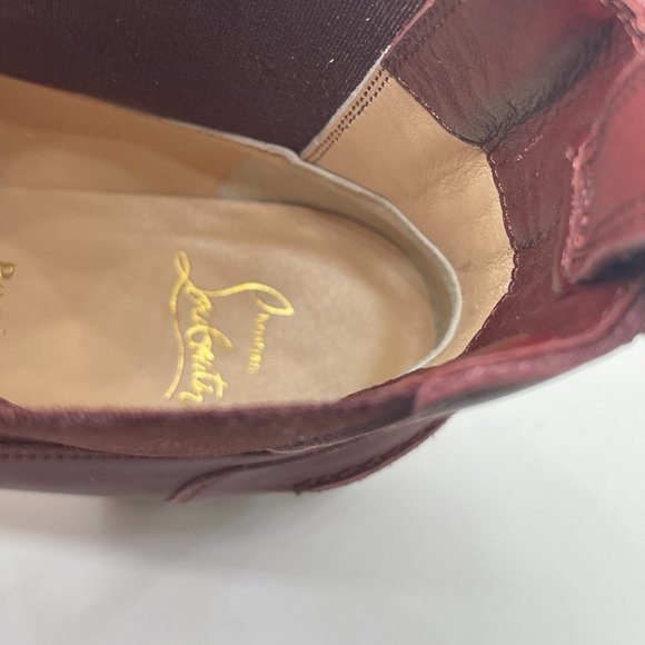 Christian Louboutin GLORINA BOOTY FLAT Lug Sole Chelsea Ankle Boots Boots - Picture 13 of 15